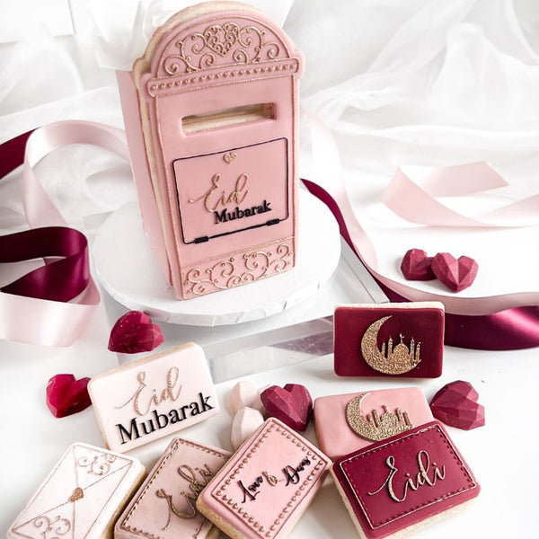 Eid Mubarak Post Box & Letters Ramadan Cookie Cutter and Embosser