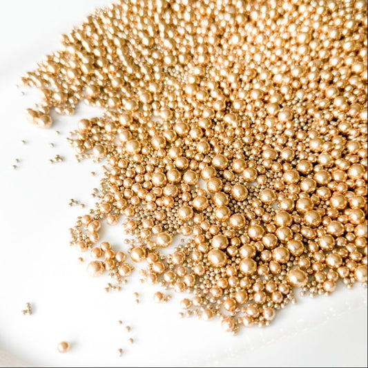 Gold Bright Shine Ball Sprinkles - Mixed Sizes