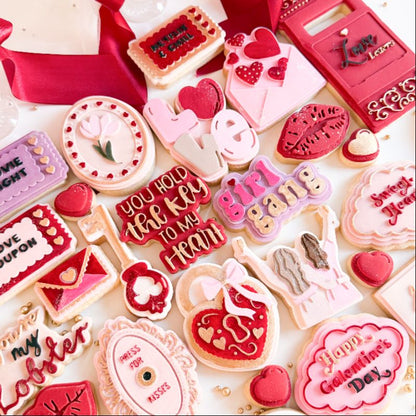 Girl Gang Galentine's Day 3D Cookie Stamp and Cutter - suitable for two tone effect