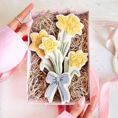 Daffodil Bouquet Flower Set Easter Spring Cookie Cutters & Stamps