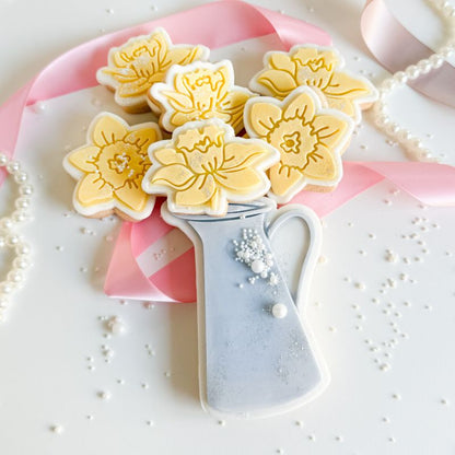 Daffodil Jug Flower Set Easter Spring Cookie Cutters & Stamps
