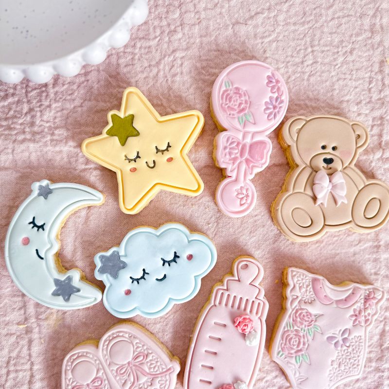 Cute Baby Shower Cookie Cutter and Stamp