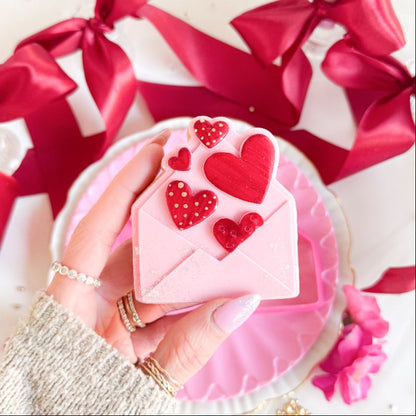 Envelope of Hearts 3D Cookie Stamp and Cutter - suitable for two tone effect