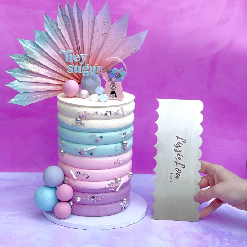 Style 1 Metal Double Edged Cake Scraper