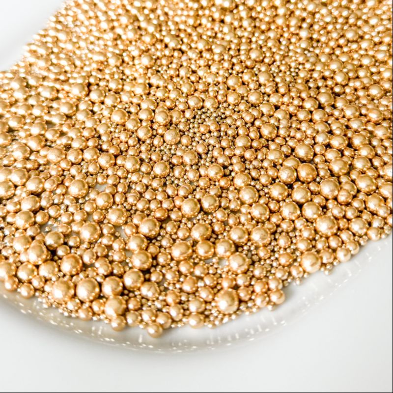 Gold Bright Shine Ball Sprinkles - Mixed Sizes