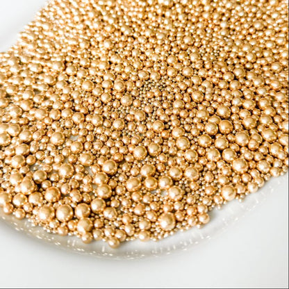 Gold Bright Shine Ball Sprinkles - Mixed Sizes