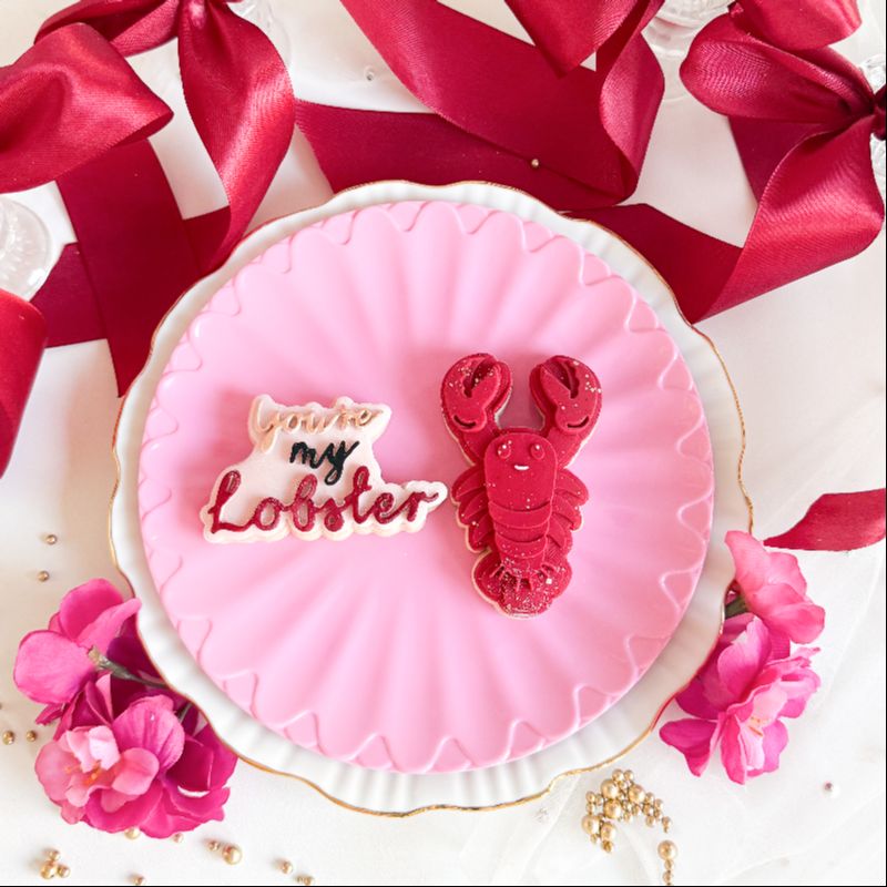 Lobster Valentine's 3D Cookie Stamp and Cutter - suitable for two tone effect