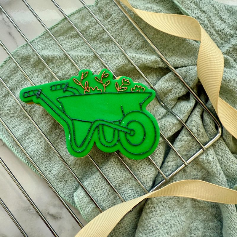 Wheelbarrow with Flowers Father's Day Cookie Cutter and Embosser