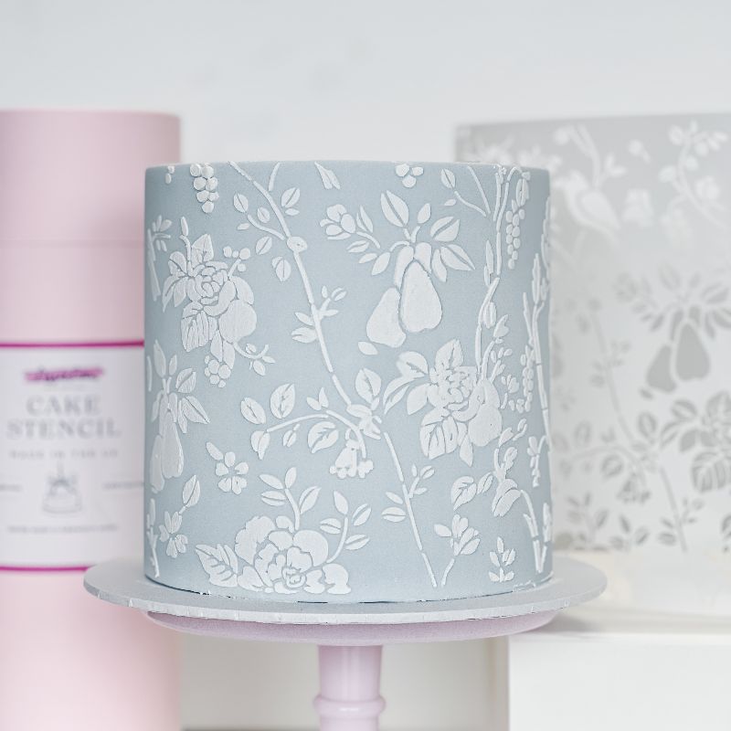 Garden of Eden Full Wrap Cake Stencil design by Erzulie Cakes