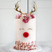 BULK Modern Rudolph Antler Set Christmas Cake Topper Premium 3mm Acrylic - Mirror Gold and Red