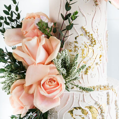 Gentle Waves Cake Stencil by ChellBells Cakes - Full Size Design
