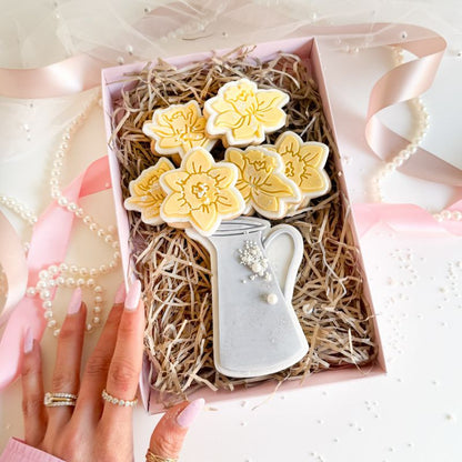 Daffodil Jug Flower Set Easter Spring Cookie Cutters & Stamps