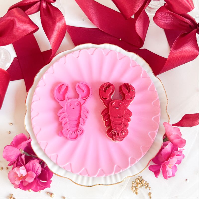 Lobster Valentine's 3D Cookie Stamp and Cutter - suitable for two tone effect
