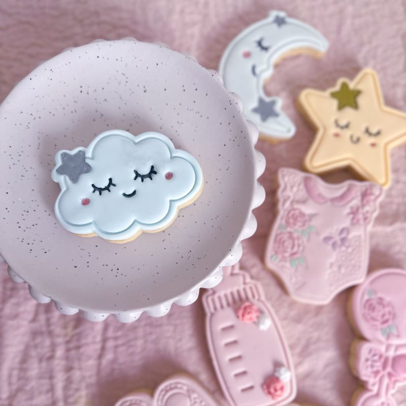 Cute Cloud Baby Shower Cookie Cutter and Stamp