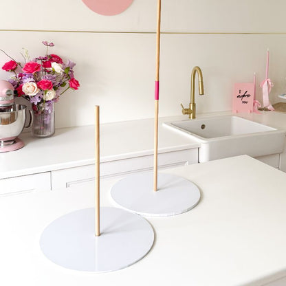 LissieLou 3D Printed Dowel Connectors – Pink Support Joiners for Tall Cakes