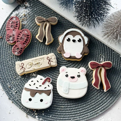Huggable Penguin 3D Cookie Stamp and Cutter - suitable for two tone effect