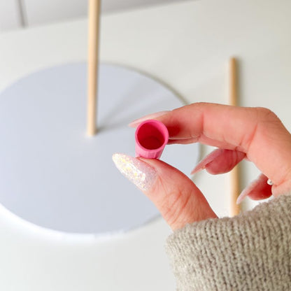 LissieLou 3D Printed Dowel Connectors – Pink Support Joiners for Tall Cakes