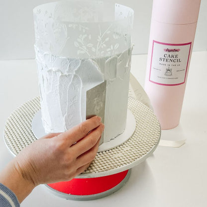 Garden of Eden Full Wrap Cake Stencil design by Erzulie Cakes