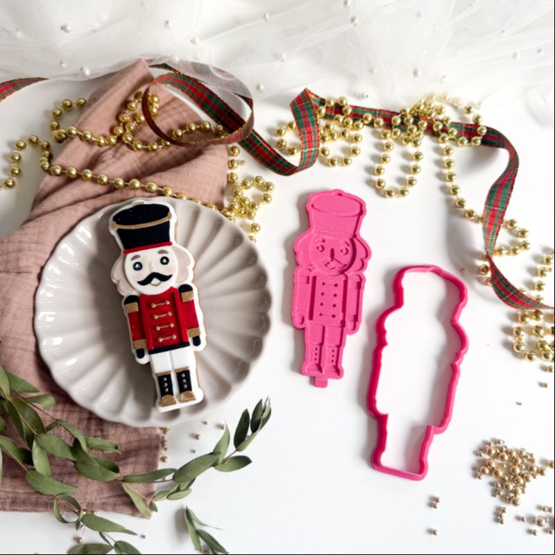 Nutcracker Christmas 3D Cookie Stamp and Cutter