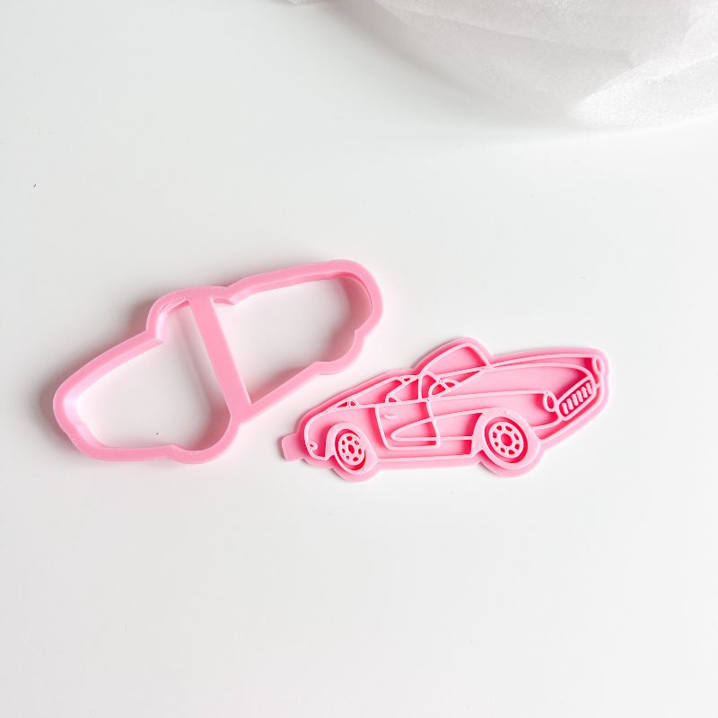 Doll Inspired Sports Car Cookie Cutter and Stamp