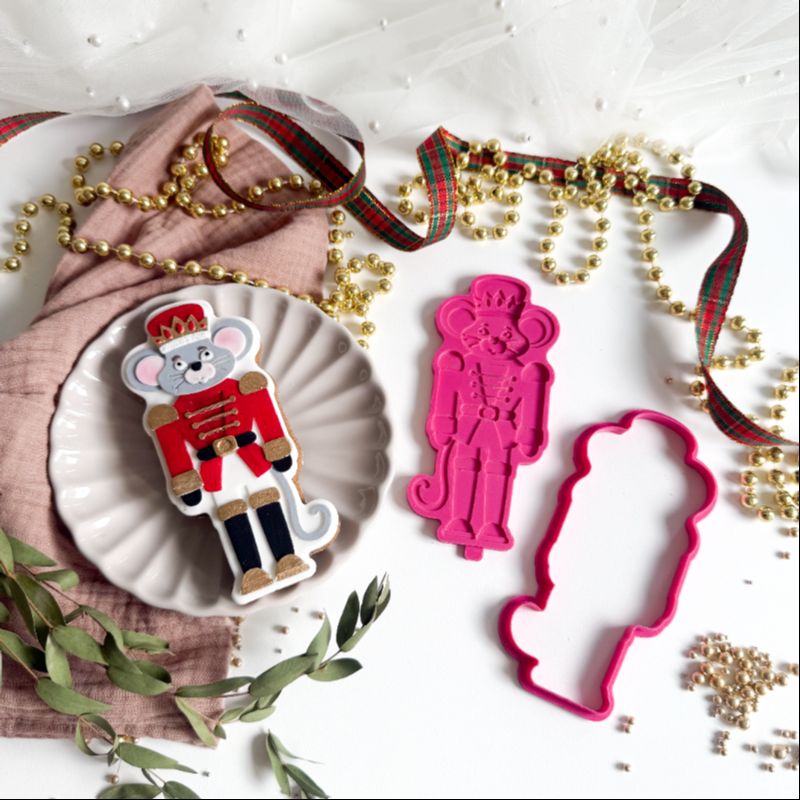 Mouse King Nutcracker Christmas 3D Cookie Stamp and Cutter
