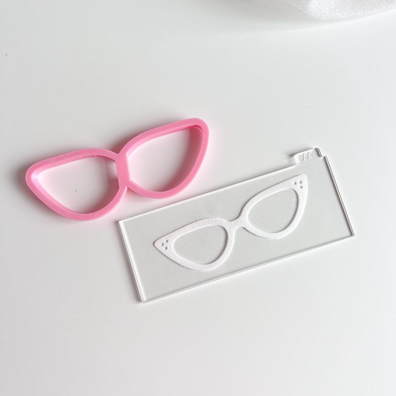Doll Inspired Sunglasses Cookie Cutter and Embosser