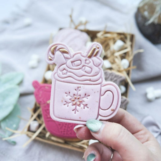 Cup of Hot Chocolate Christmas Cookie Cutter and Stamp