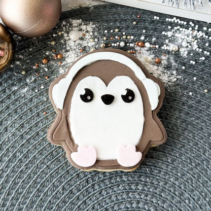 Huggable Penguin 3D Cookie Stamp and Cutter - suitable for two tone effect