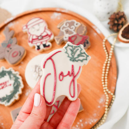 Joy Christmas Cookie Cutter and Embosser