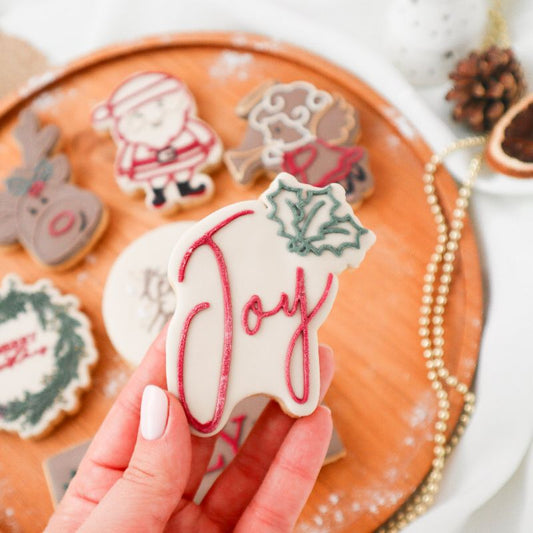 Joy Christmas Cookie Cutter and Embosser