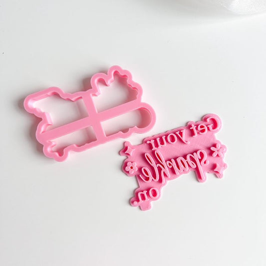 Doll Inspired "Get Your Sparkle On" Cookie Cutter and Stamp