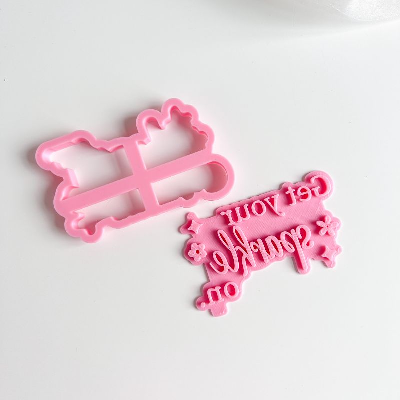 Doll Inspired "Get Your Sparkle On" Cookie Cutter and Stamp