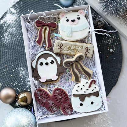 Huggable Hot Chocolate Mug 3D Cookie Stamp and Cutter - suitable for two tone effect