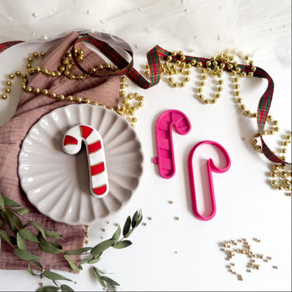 Candy Cane Christmas 3D Cookie Stamp and Cutter
