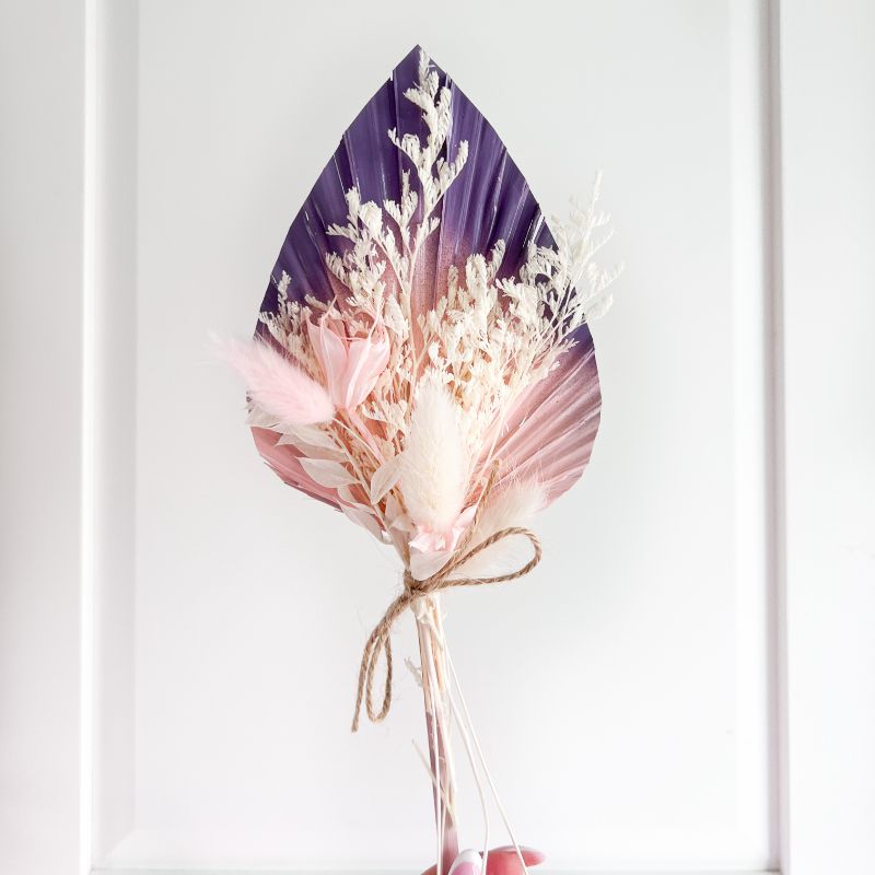 Palm Spears Dried Flower Set - Pinks and Purple