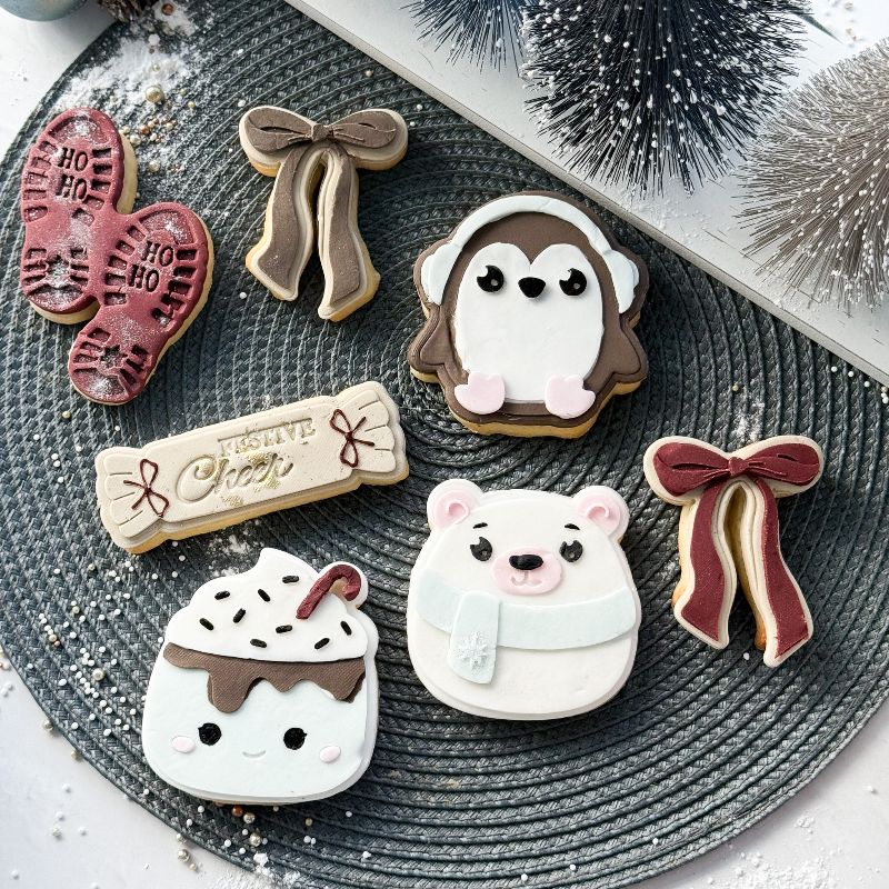 Huggable Hot Chocolate Mug 3D Cookie Stamp and Cutter - suitable for two tone effect
