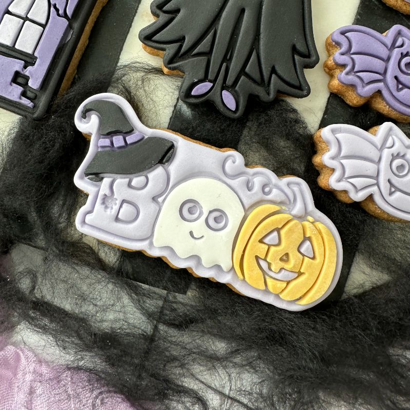 Boo Halloween Cookie Cutter and Embosser