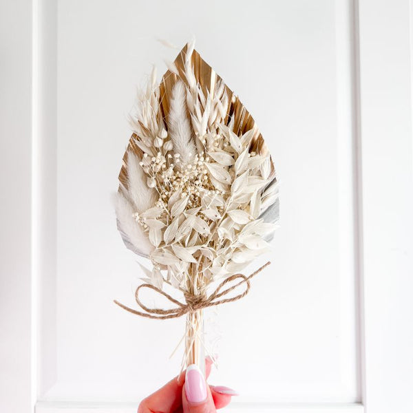 Palm Spears Dried Flower Set - Gold, Silver and Neutrals