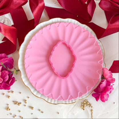 Striped Pattern Tile 3D Cookie Stamp and Cutter - suitable for two tone effect