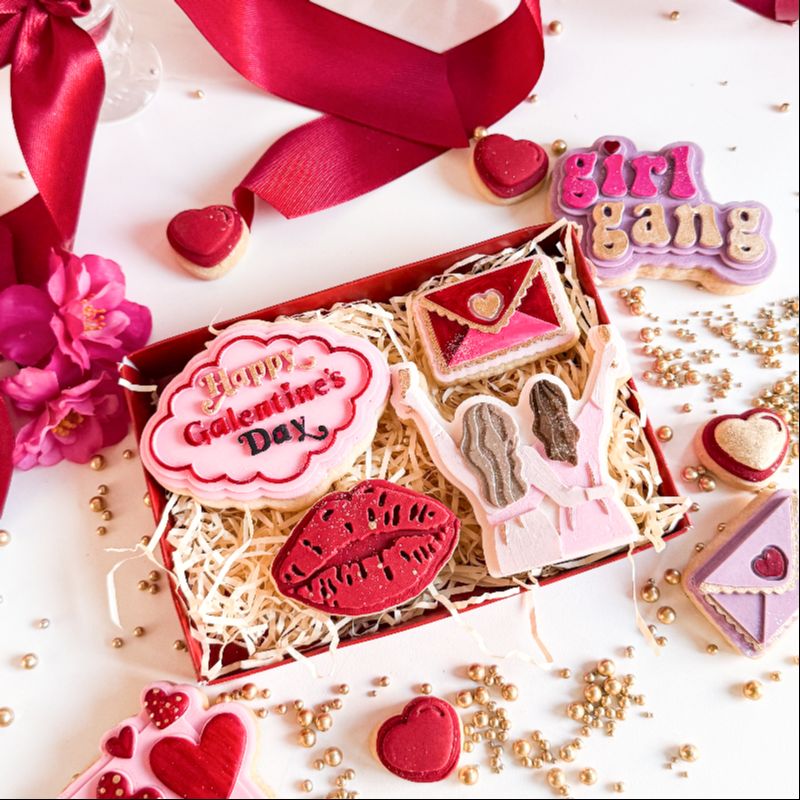Galentine's Bundle 3D Cookie Stamp and Cutter - suitable for two tone effect - Set of 8 items
