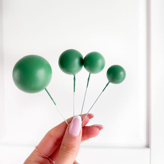 Cake Balls Set of 4 - Forest Green