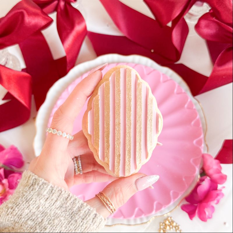 Striped Pattern Tile 3D Cookie Stamp and Cutter - suitable for two tone effect