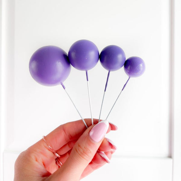 Cake Balls Set of 4 - Lavender Purple