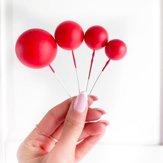 Cake Balls Set of 4 - Red