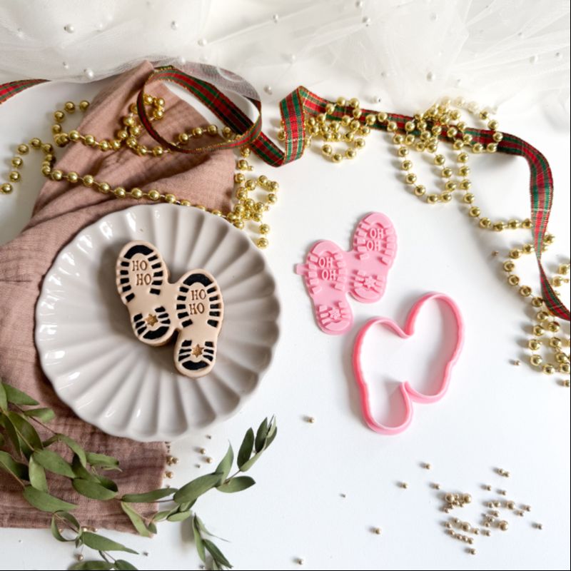 Santa's Footprint Christmas Cookie Cutter and Stamp