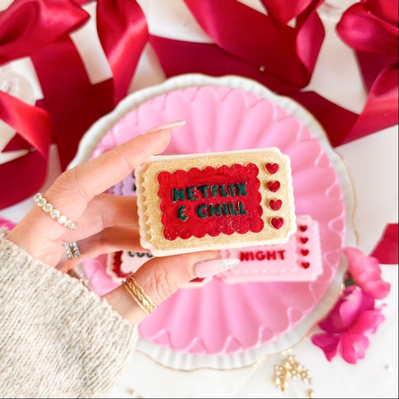 Love Coupons Set of 4 Valentine's 3D Cookie Stamp and Cutter - suitable for two tone effect