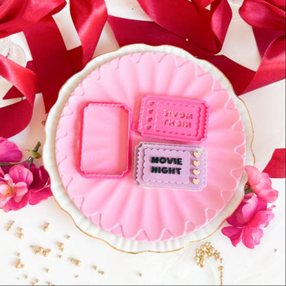 Love Coupons Set of 4 Valentine's 3D Cookie Stamp and Cutter - suitable for two tone effect