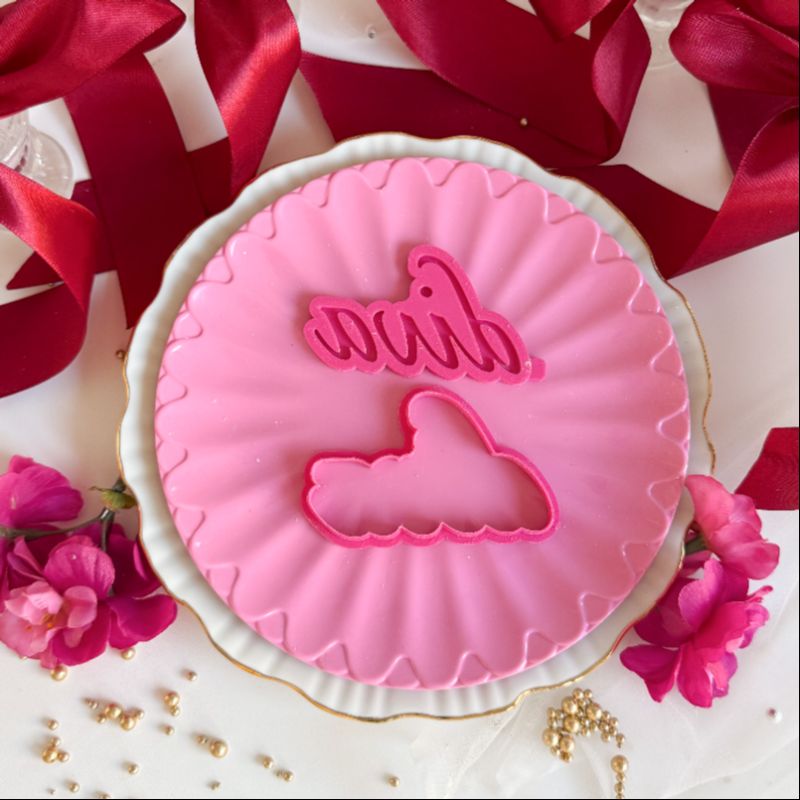 Diva Galentine's Day 3D Cookie Stamp and Cutter - suitable for two tone effect