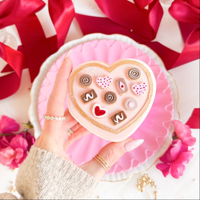 Box of Chocolates Valentine's 3D Cookie Stamp and Cutter - suitable for two tone effect