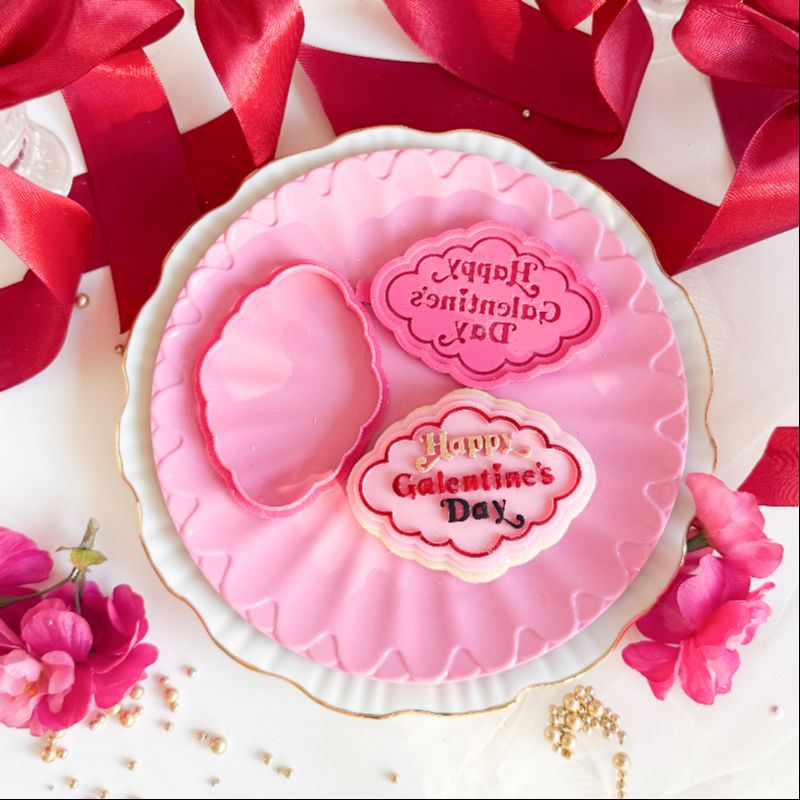 Galentine's Bundle 3D Cookie Stamp and Cutter - suitable for two tone effect - Set of 8 items